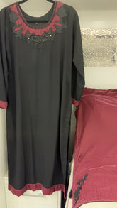 MARINA VELVET SHAWL RED