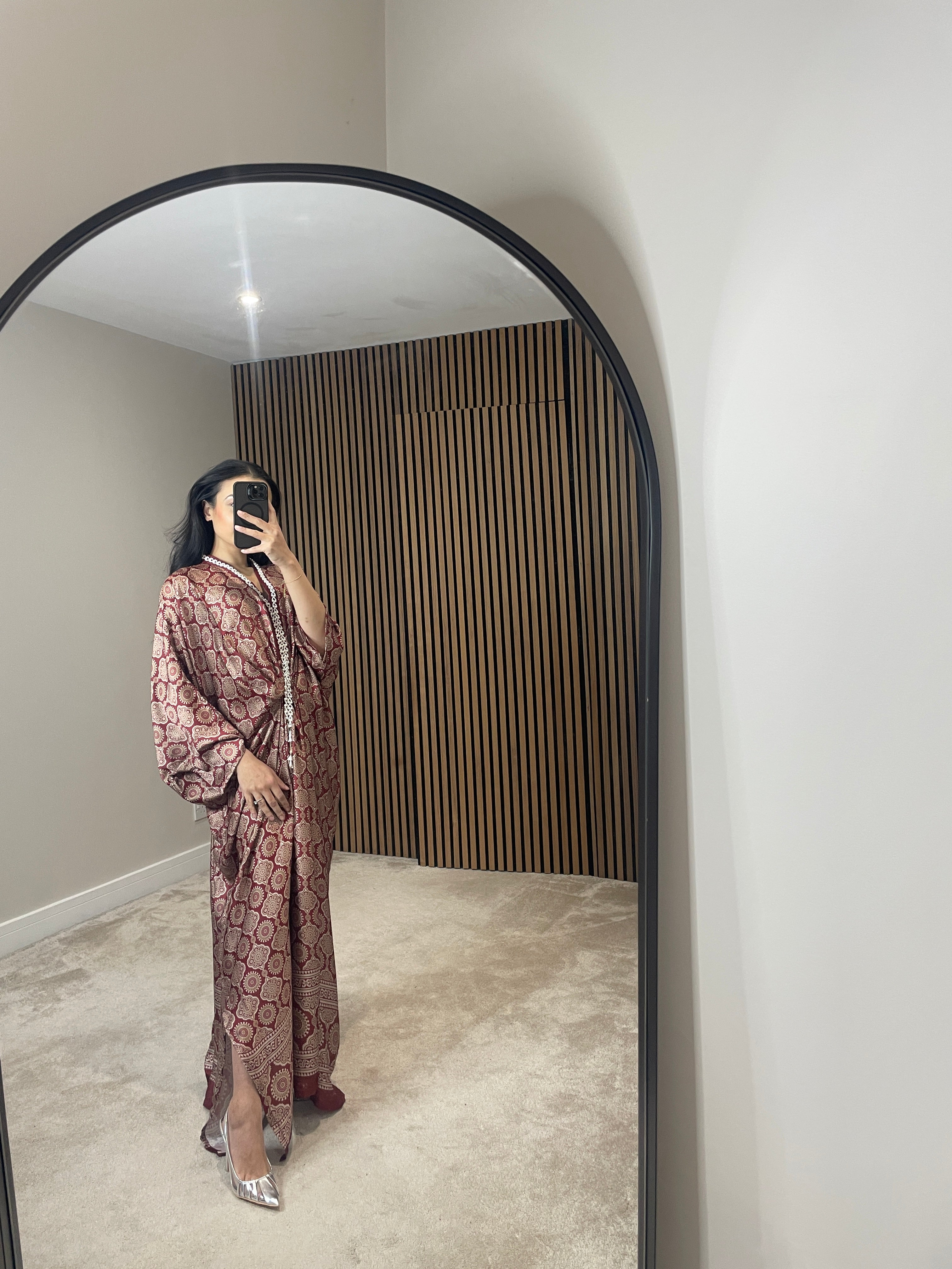 KAFTAN SILK RED BRICK