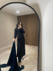 MARINA VELVET SHAWL ZINC