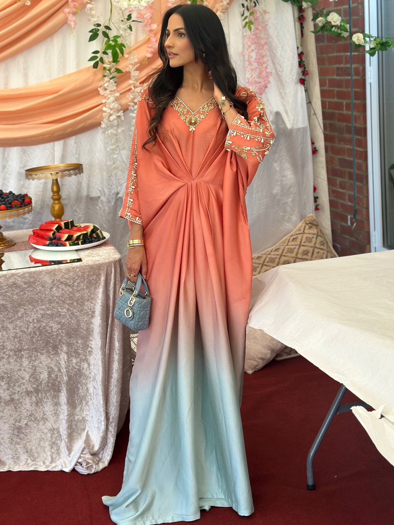 KAFTAN PEACH OMBRÉ