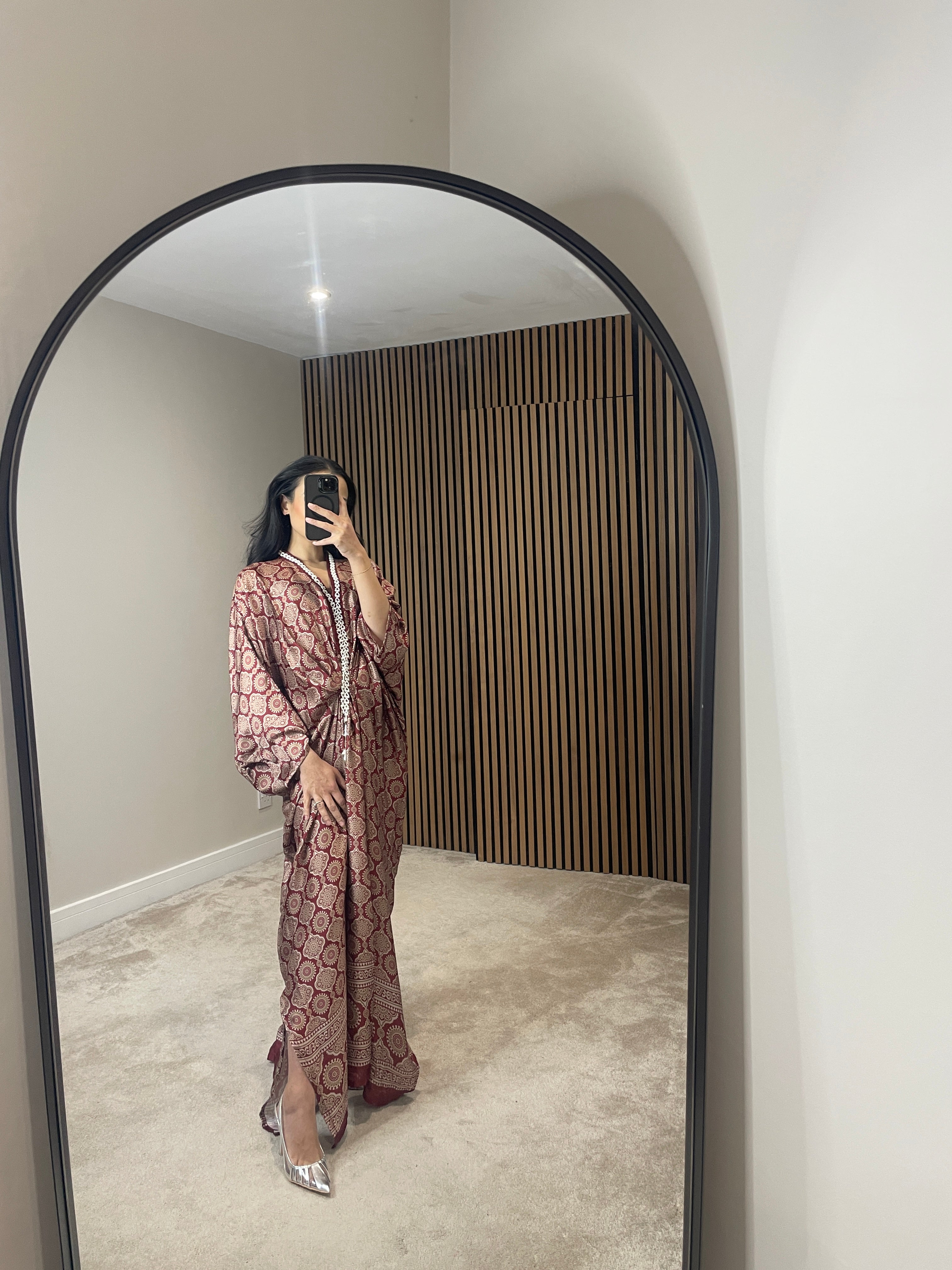 KAFTAN SILK RED BRICK