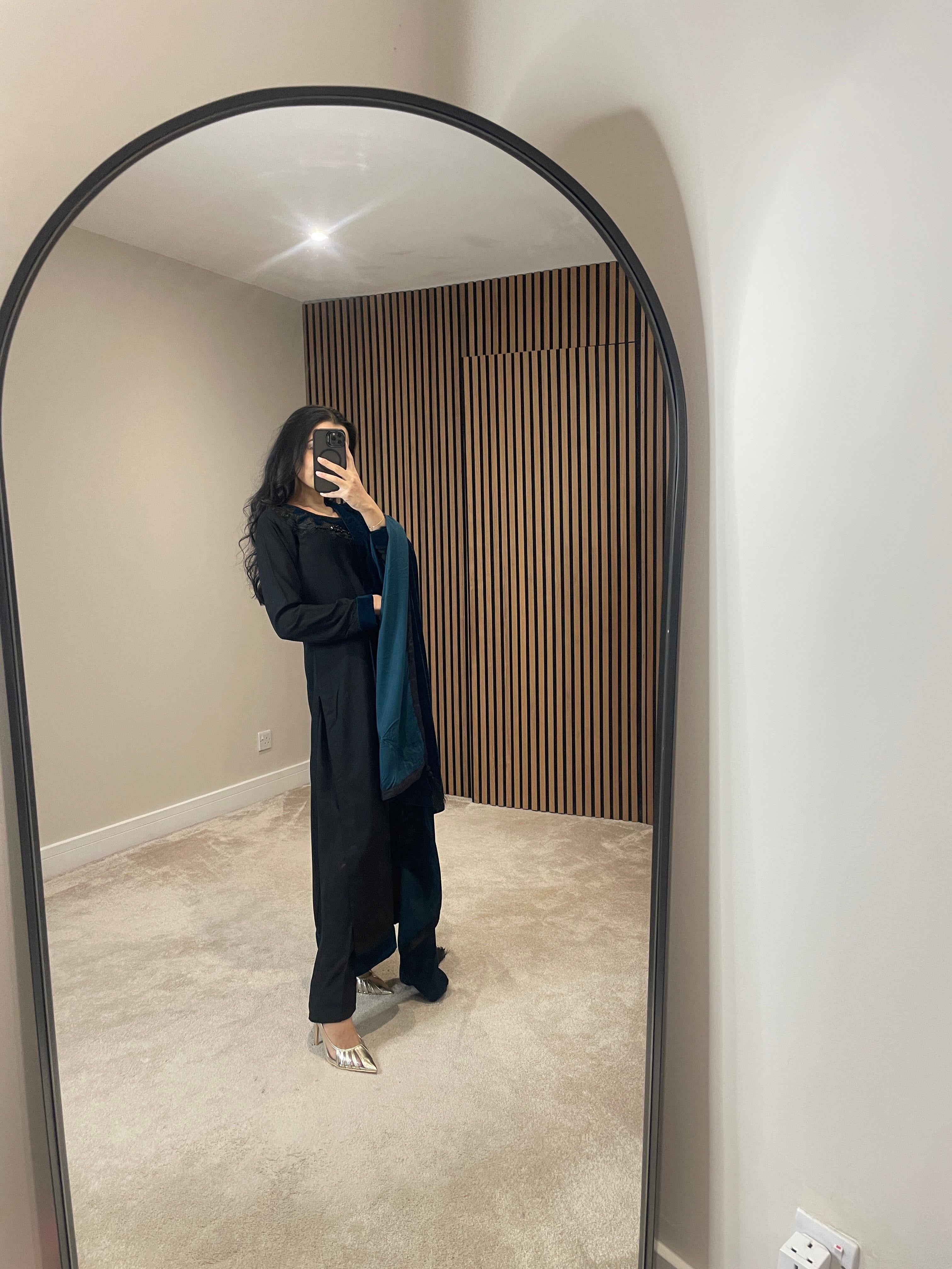 MARINA VELVET SHAWL ZINC