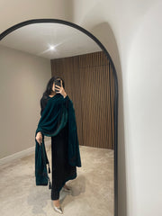 MARINA VELVET SHAWL GREEN