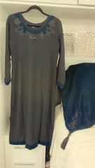 MARINA VELVET SHAWL ZINC