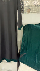 MARINA VELVET SHAWL GREEN