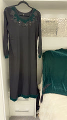 MARINA VELVET SHAWL GREEN