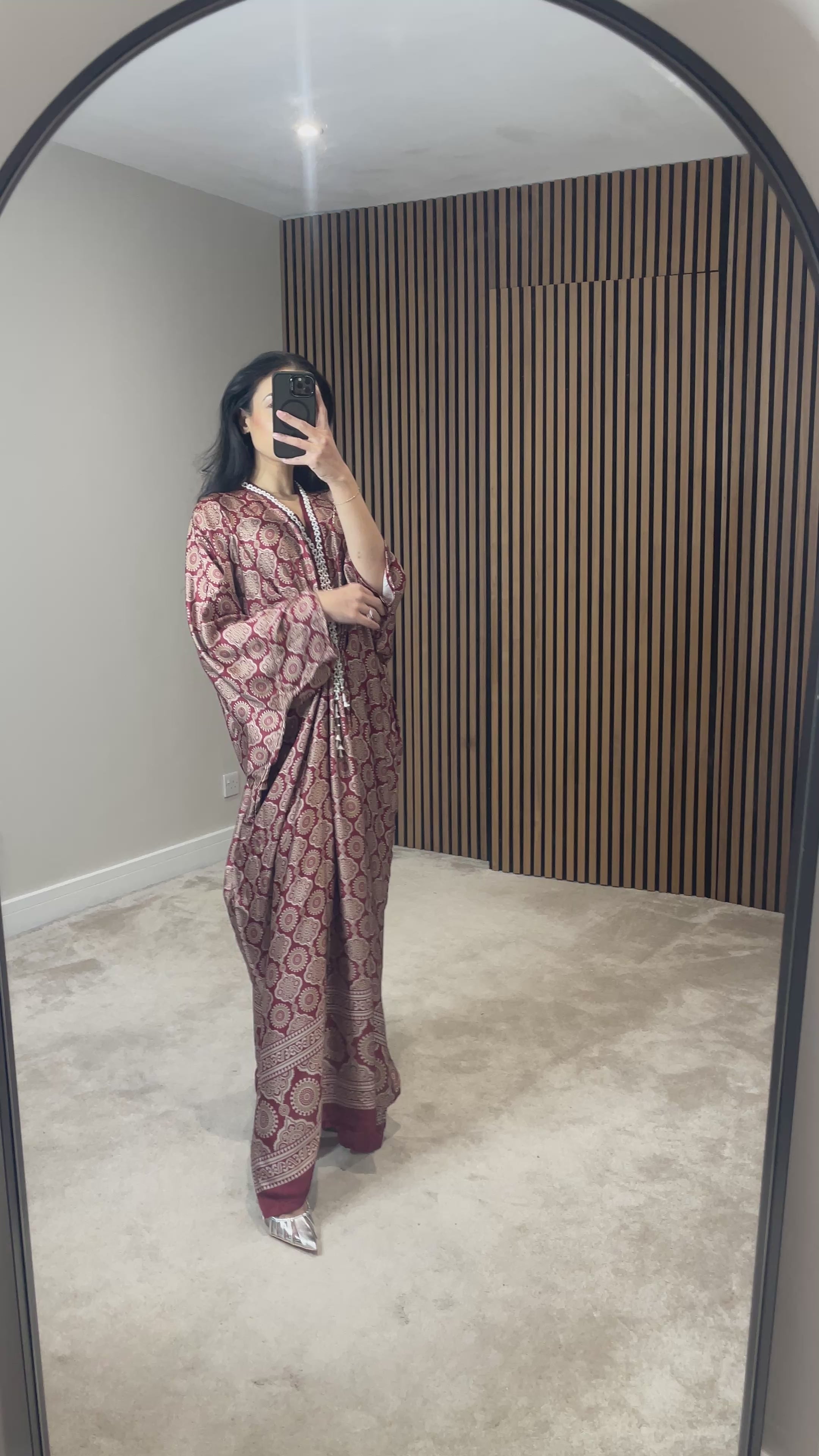 KAFTAN SILK RED BRICK Main image